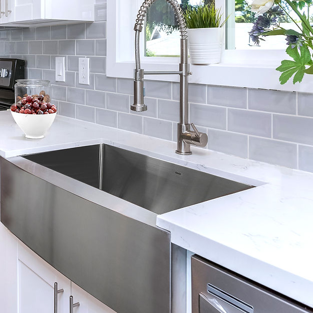 silver kitchen sink