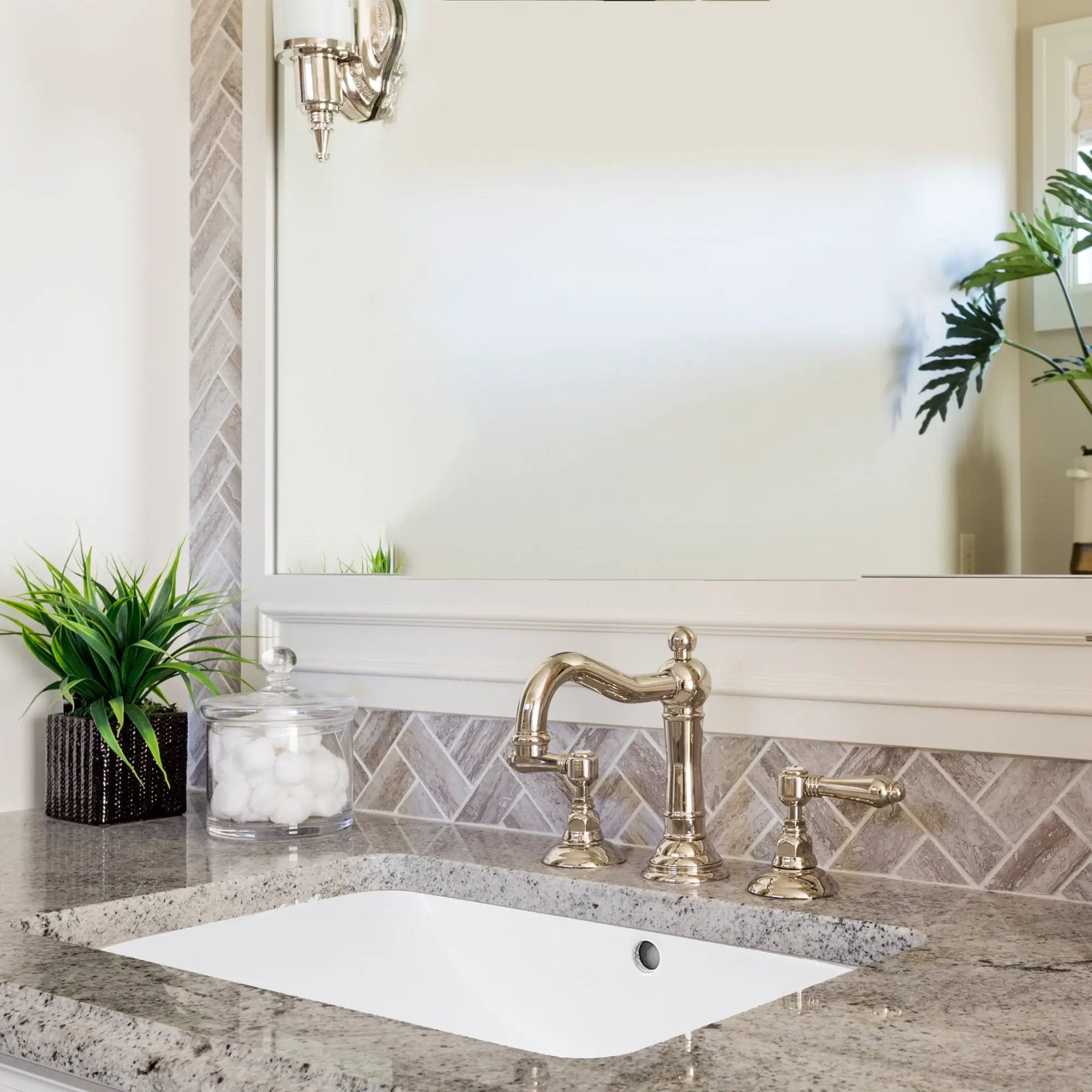 white bathroom sink