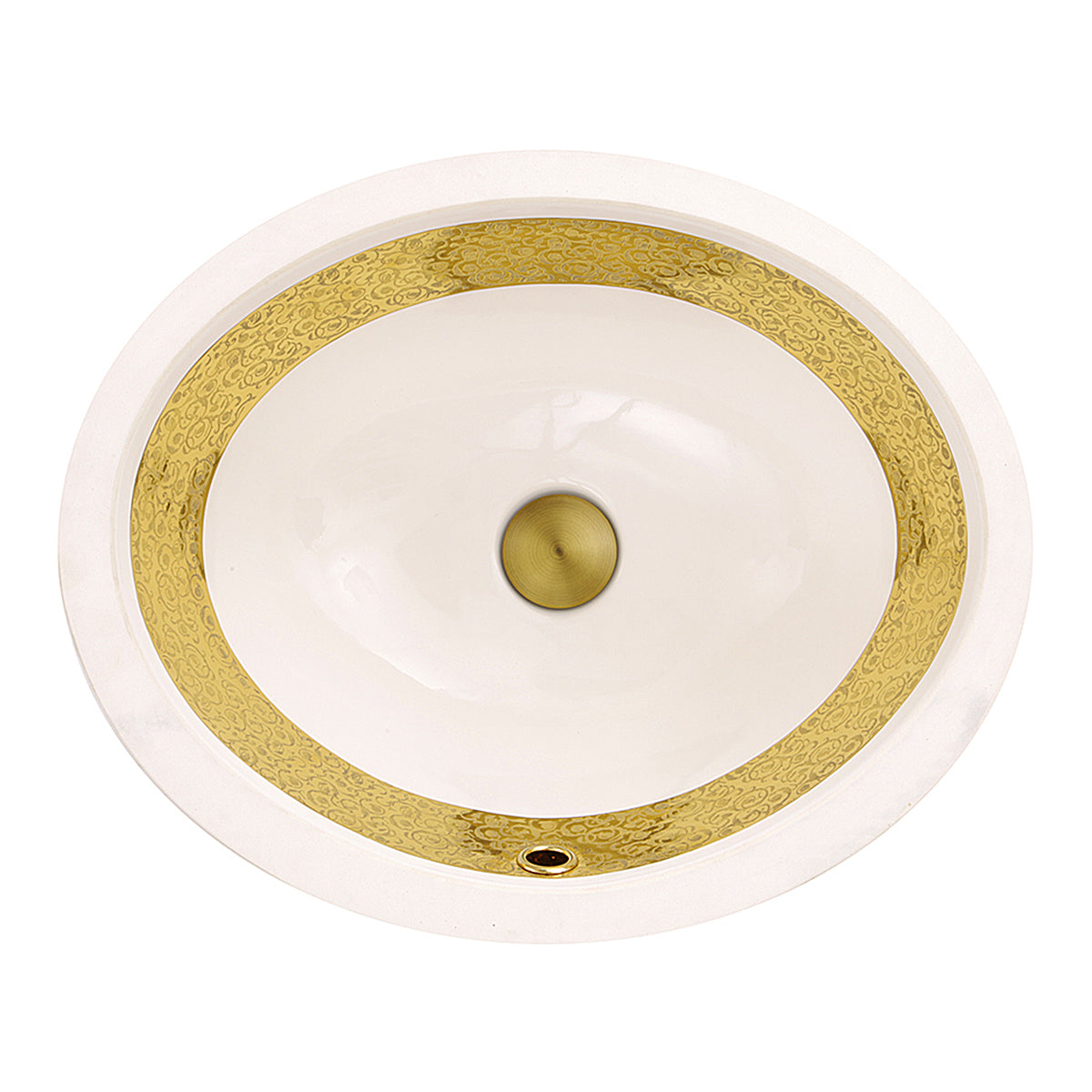 white/gold bathroom sink
