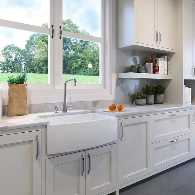 white kitchen sink