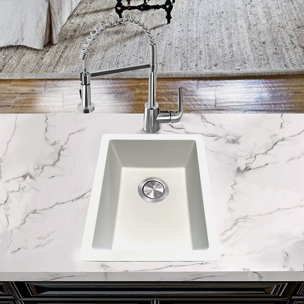 white kitchen sink