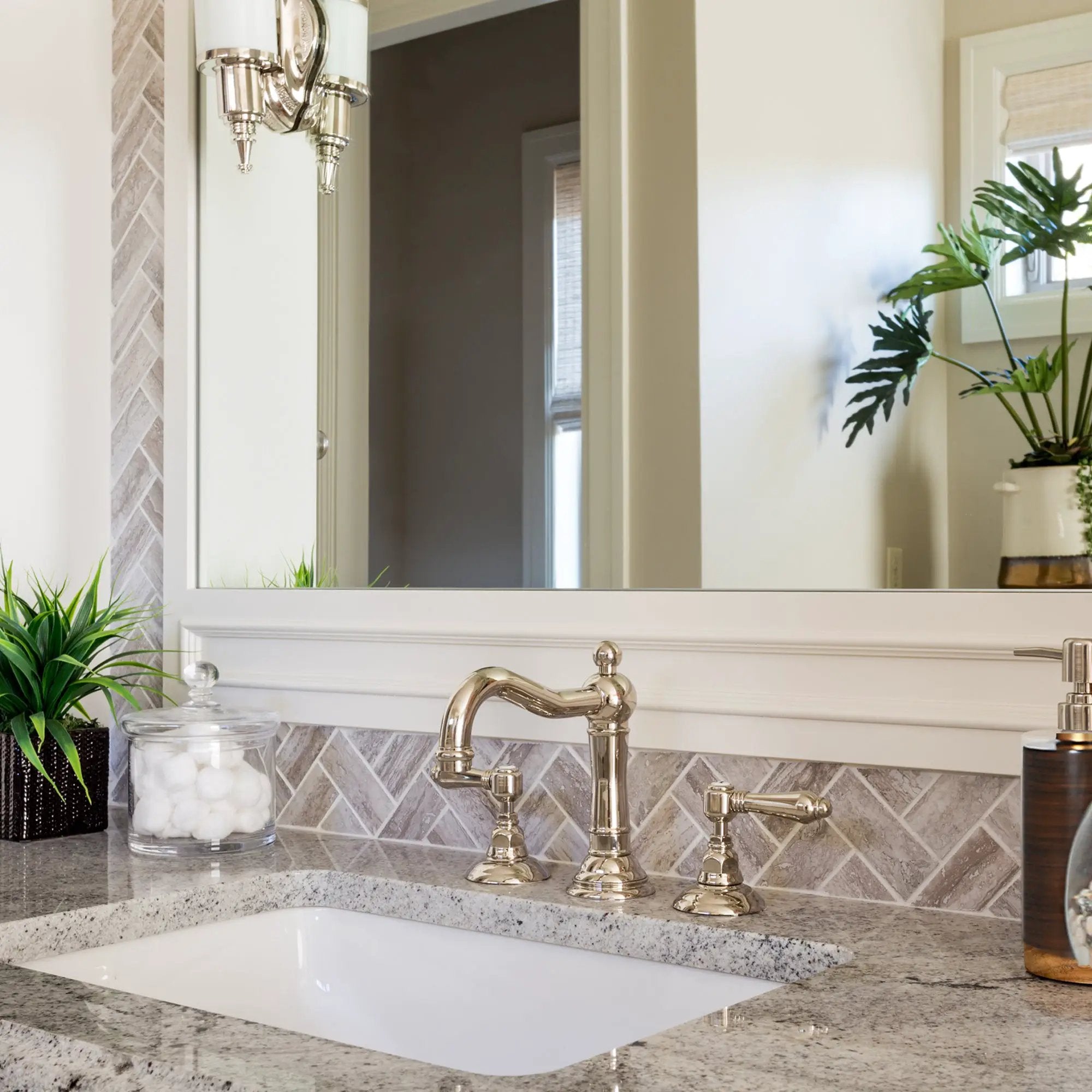 white bathroom sink