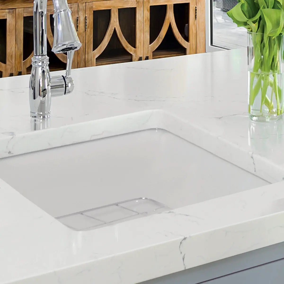 white kitchen sink