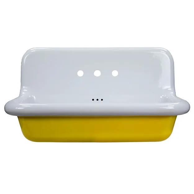 Nantucket Sinks 36 inch Victorian Collection Fireclay Utility Wallmount Bathroom Sink by Nantucket