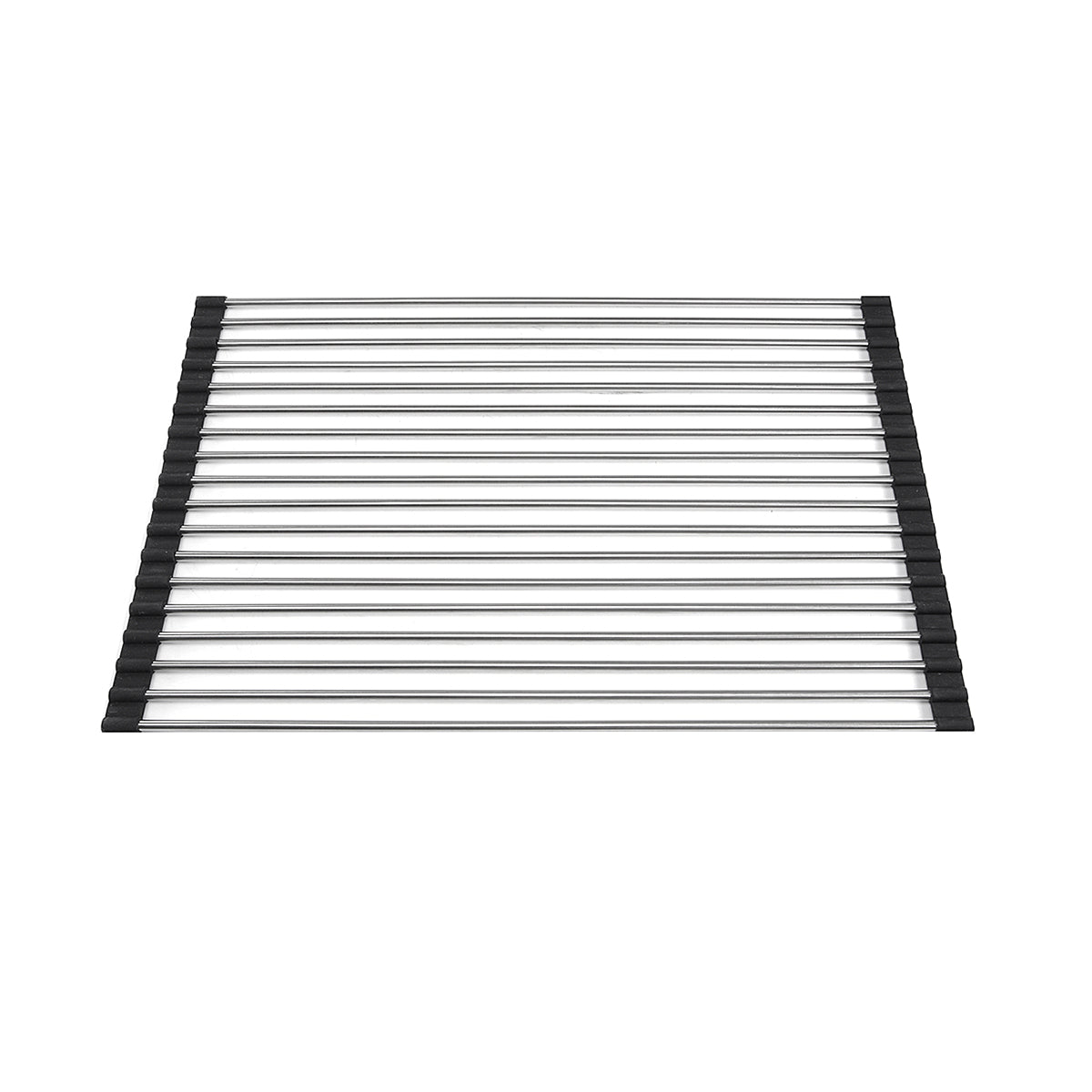 black/silver kitchen mat