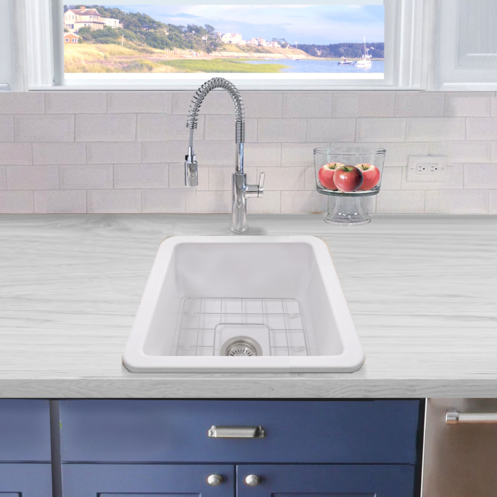 white kitchen sink
