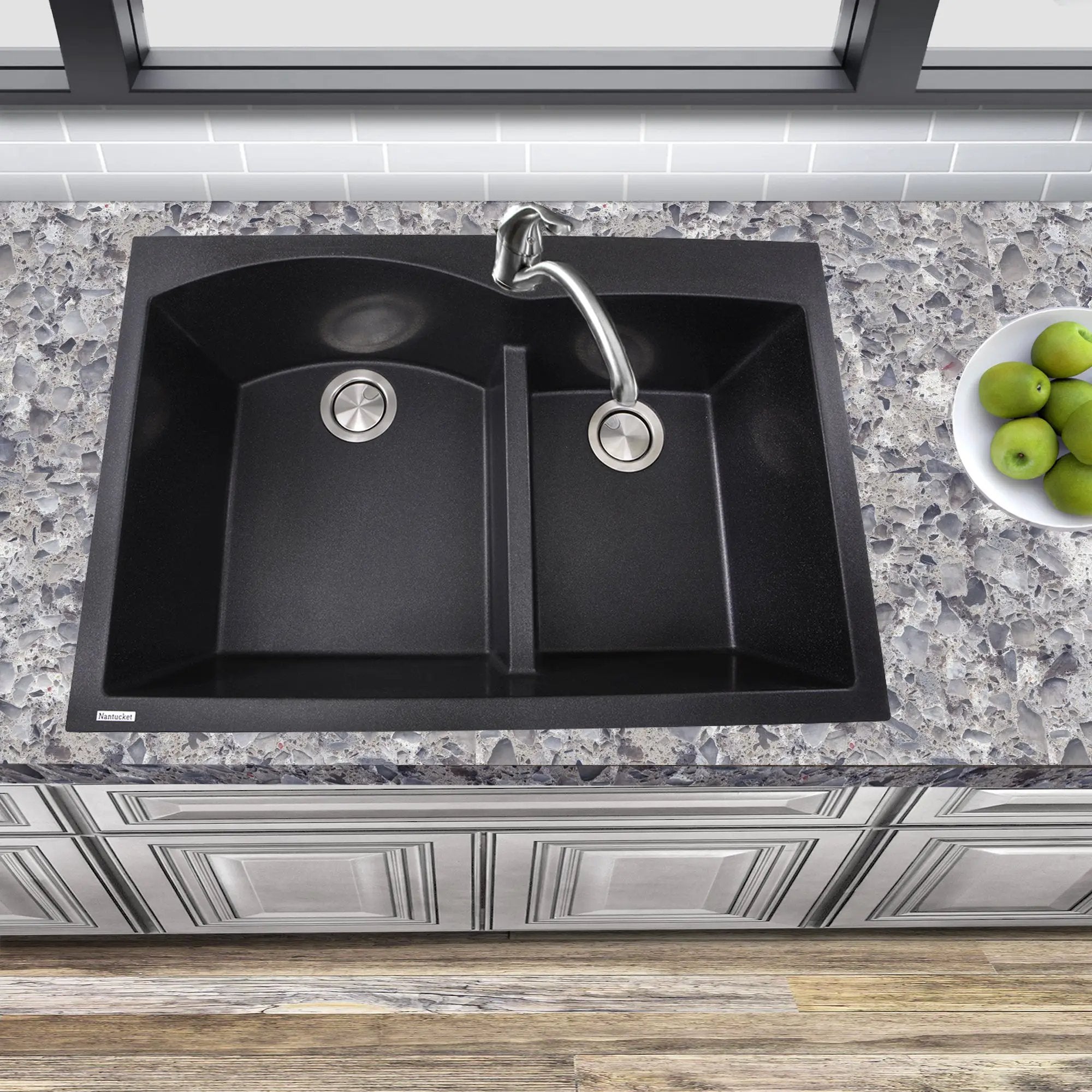 black kitchen sink