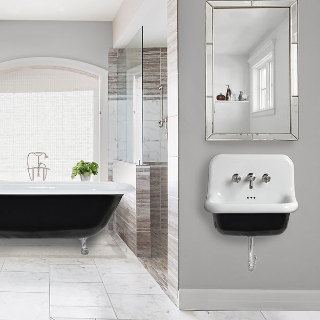 white/blk bathroom sink