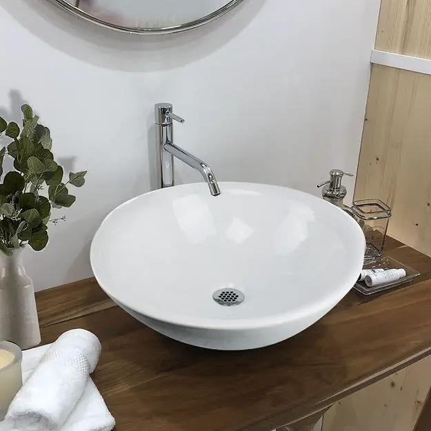white bathroom sink