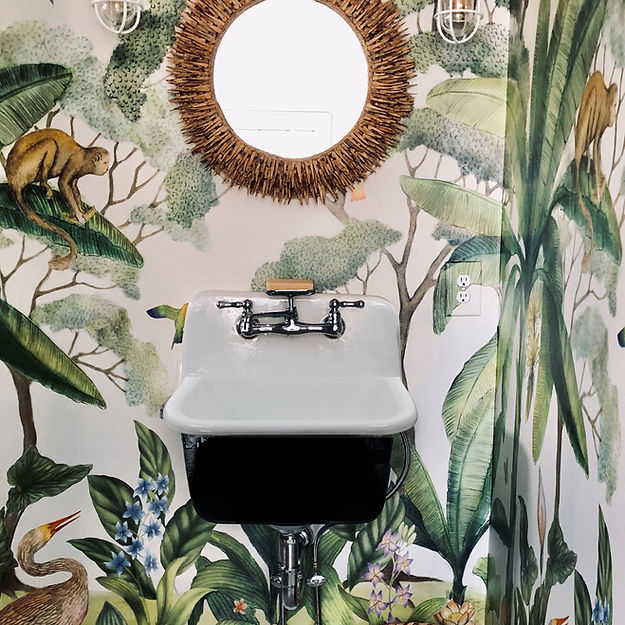 white/black bathroom sink