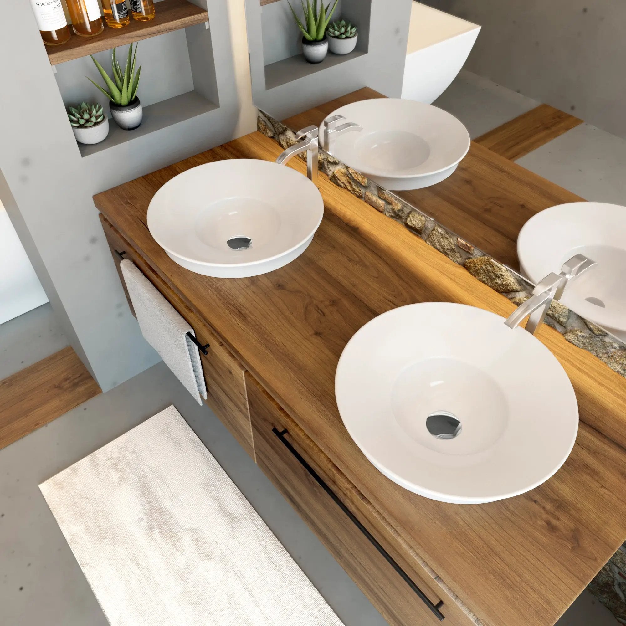 white bathroom sink