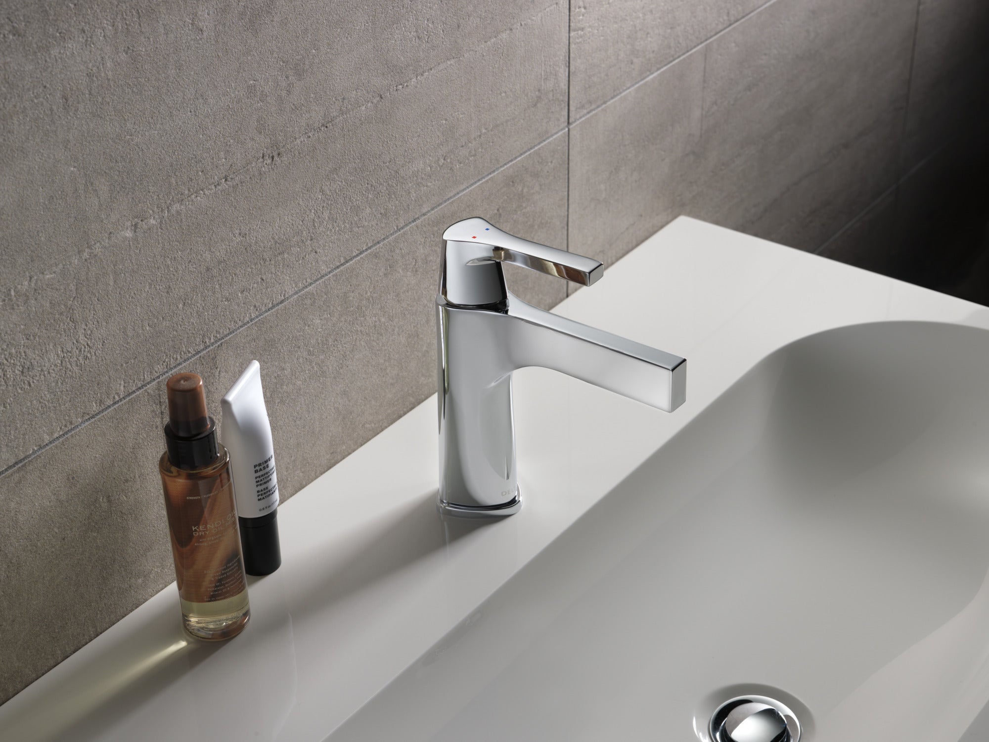 chrome bathroom faucet