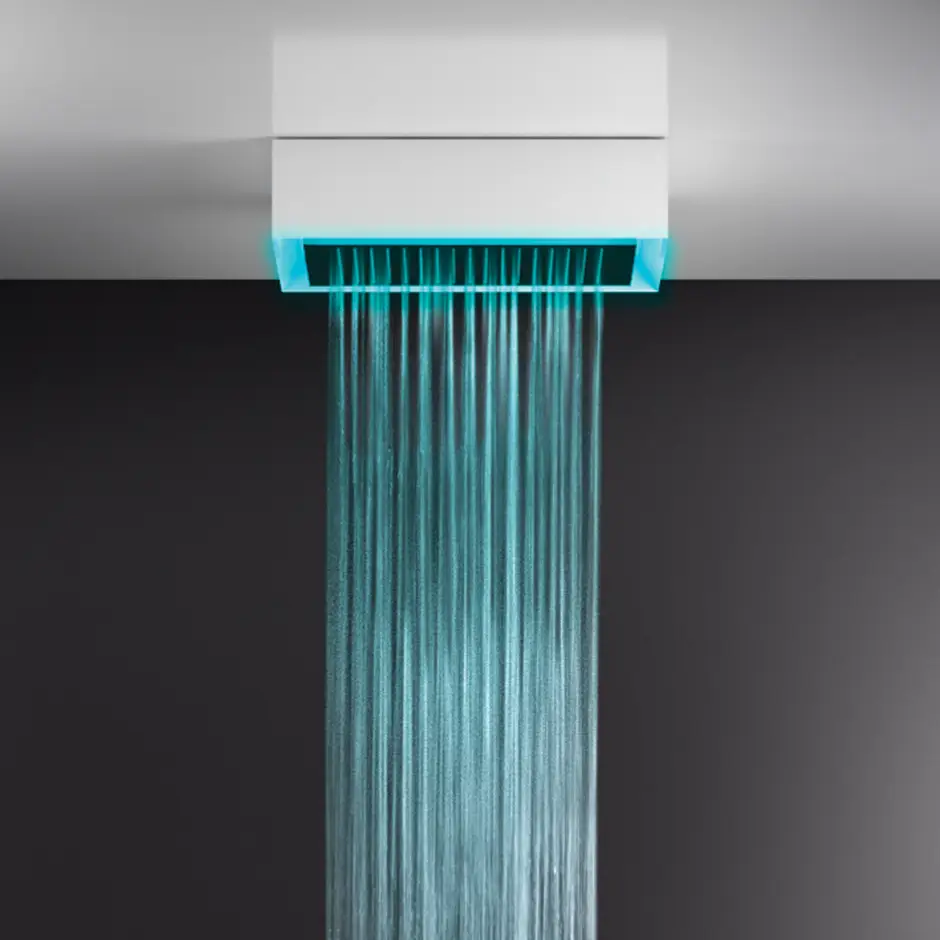 white cn shower system
