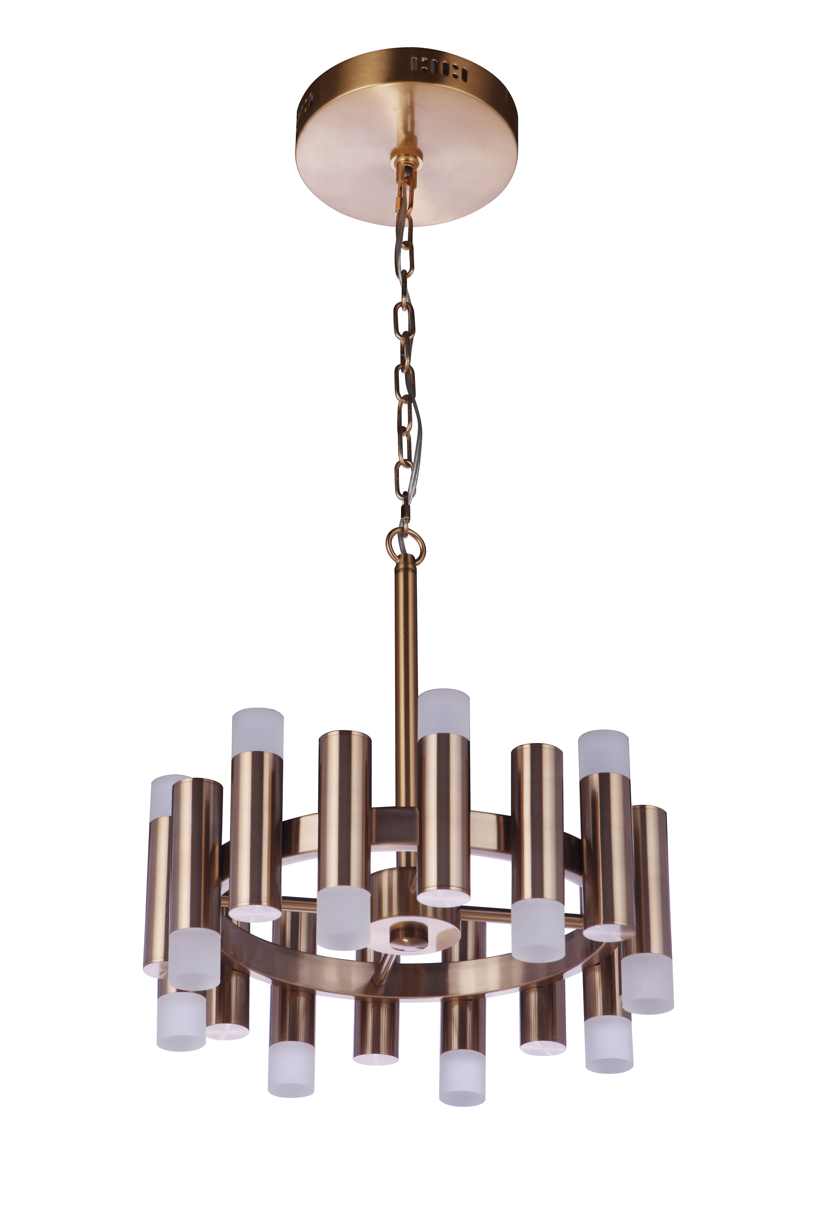 satin brass chandeliers
