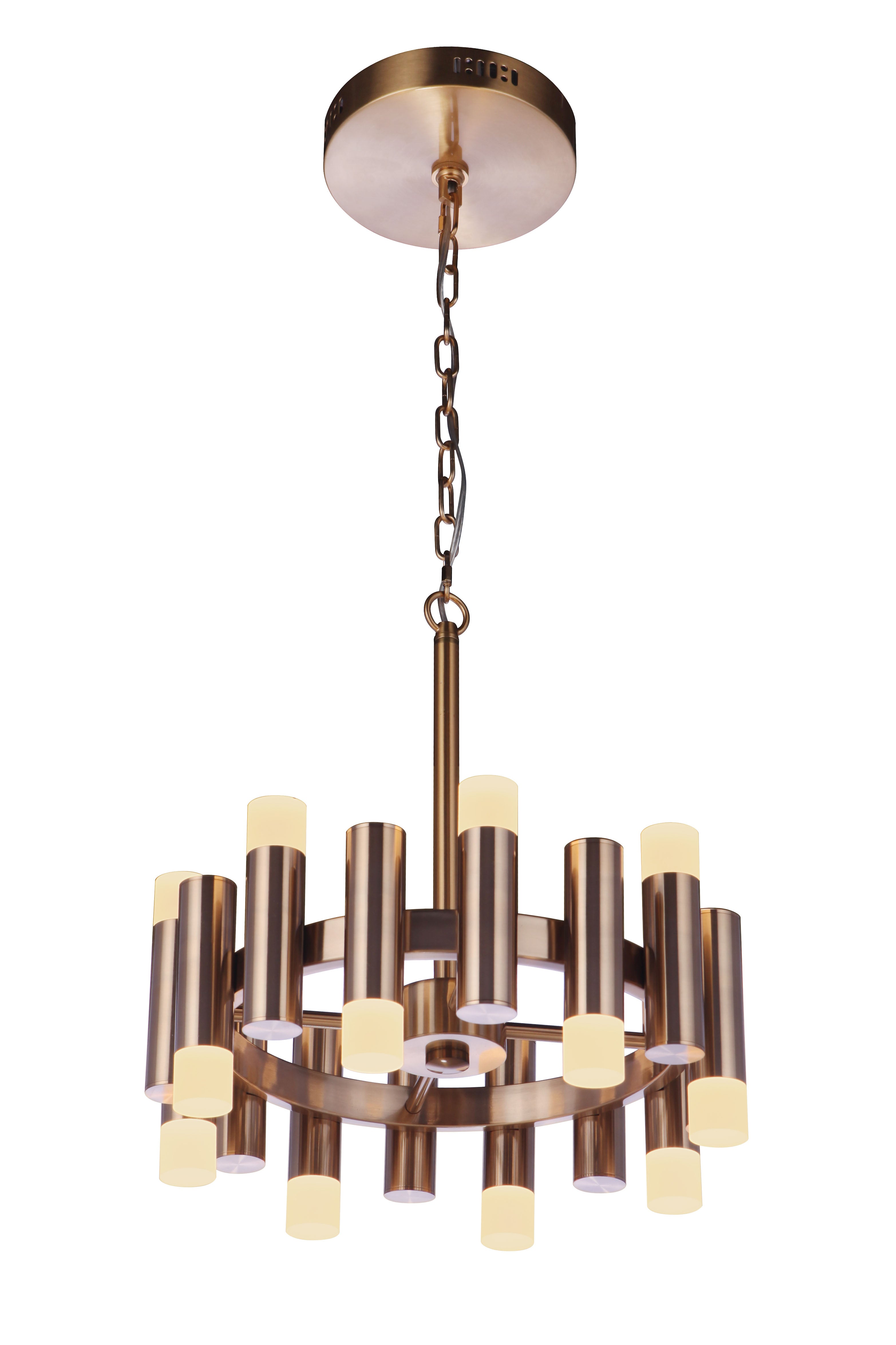 satin brass chandeliers