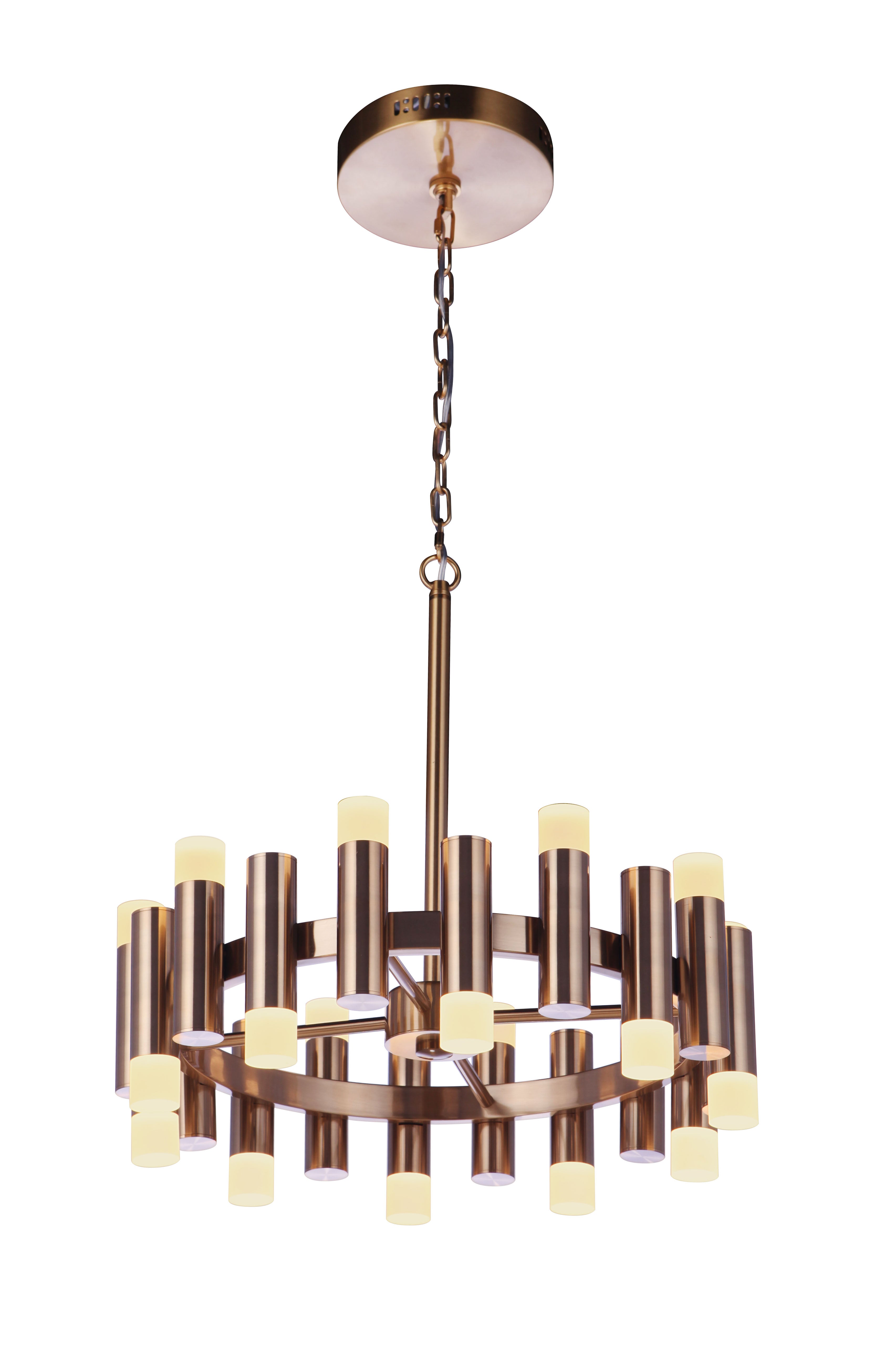 satin brass chandeliers