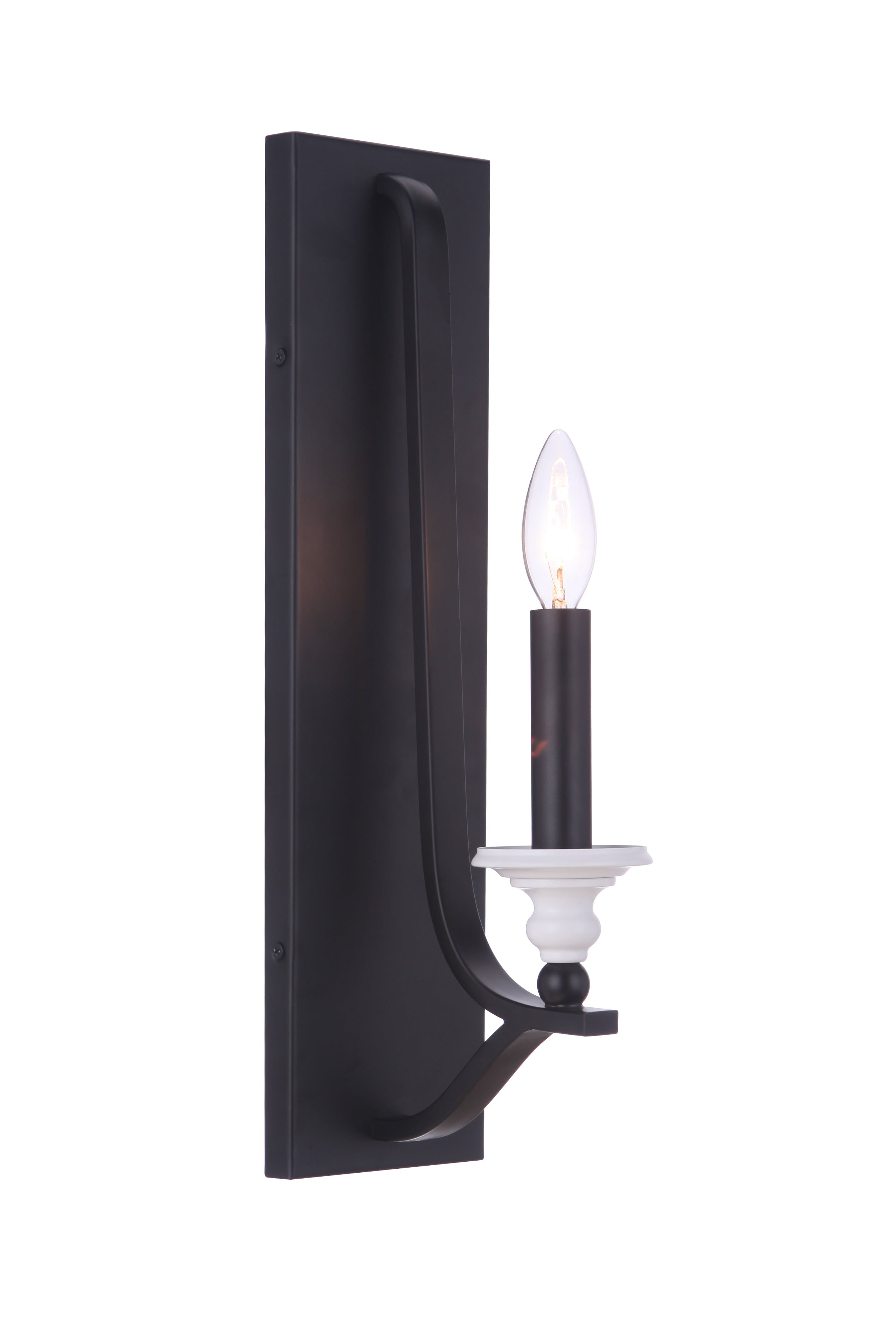 flat black / matte white wall sconces