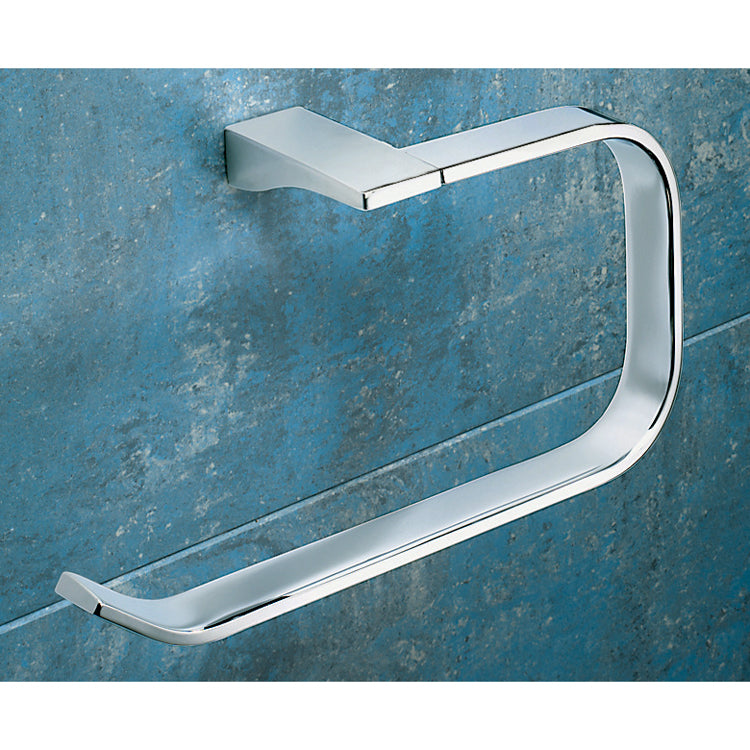 polished chrome towel ring