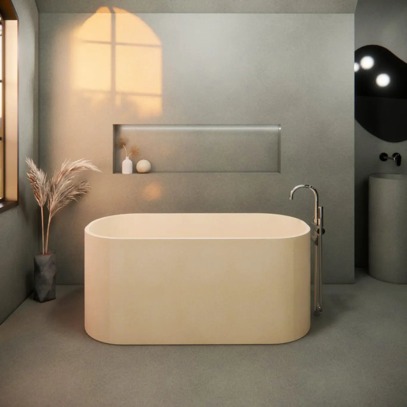 Balux Jasper Concrete Freestanding Bathtub by Balux
