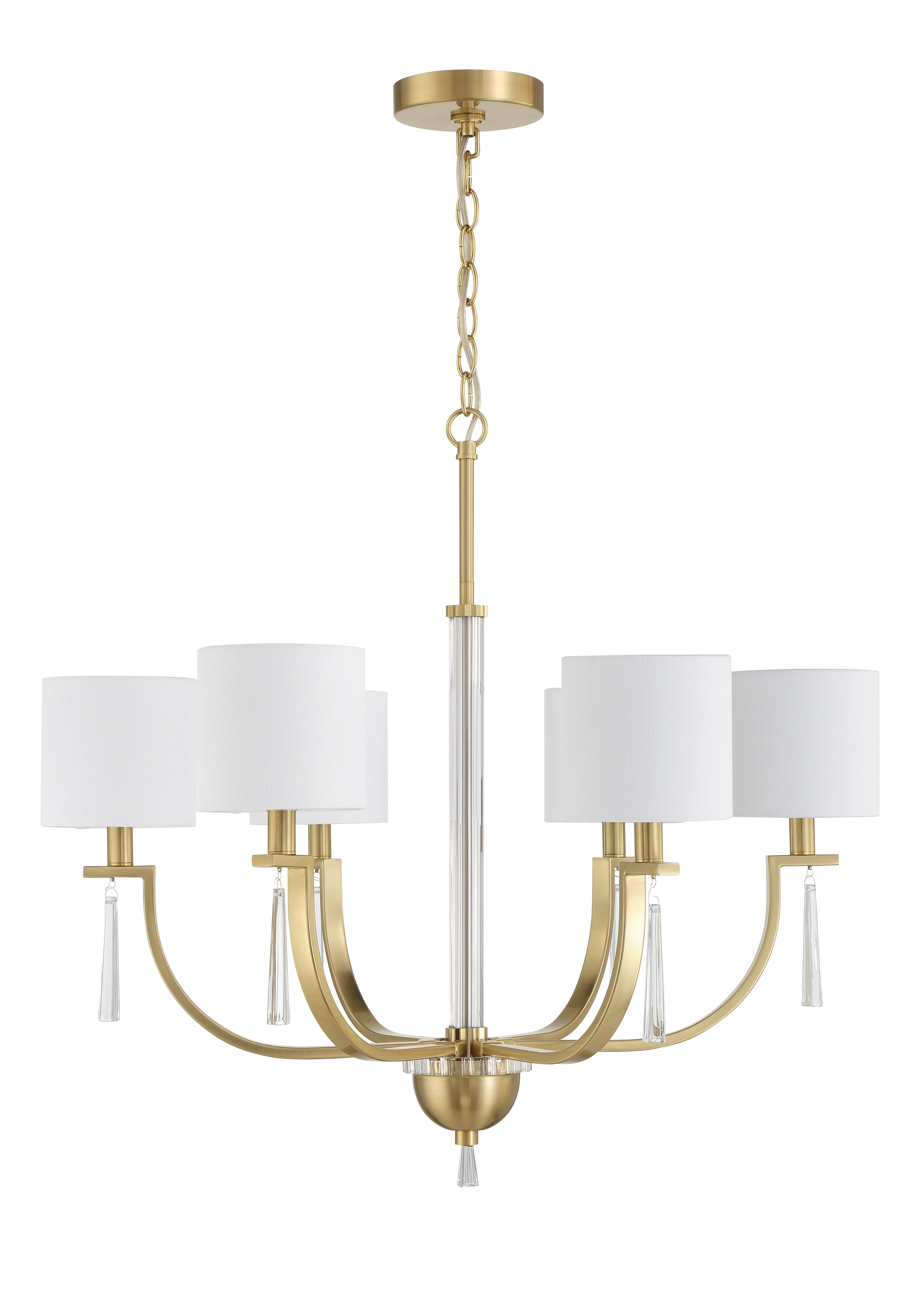 satin brass chandeliers