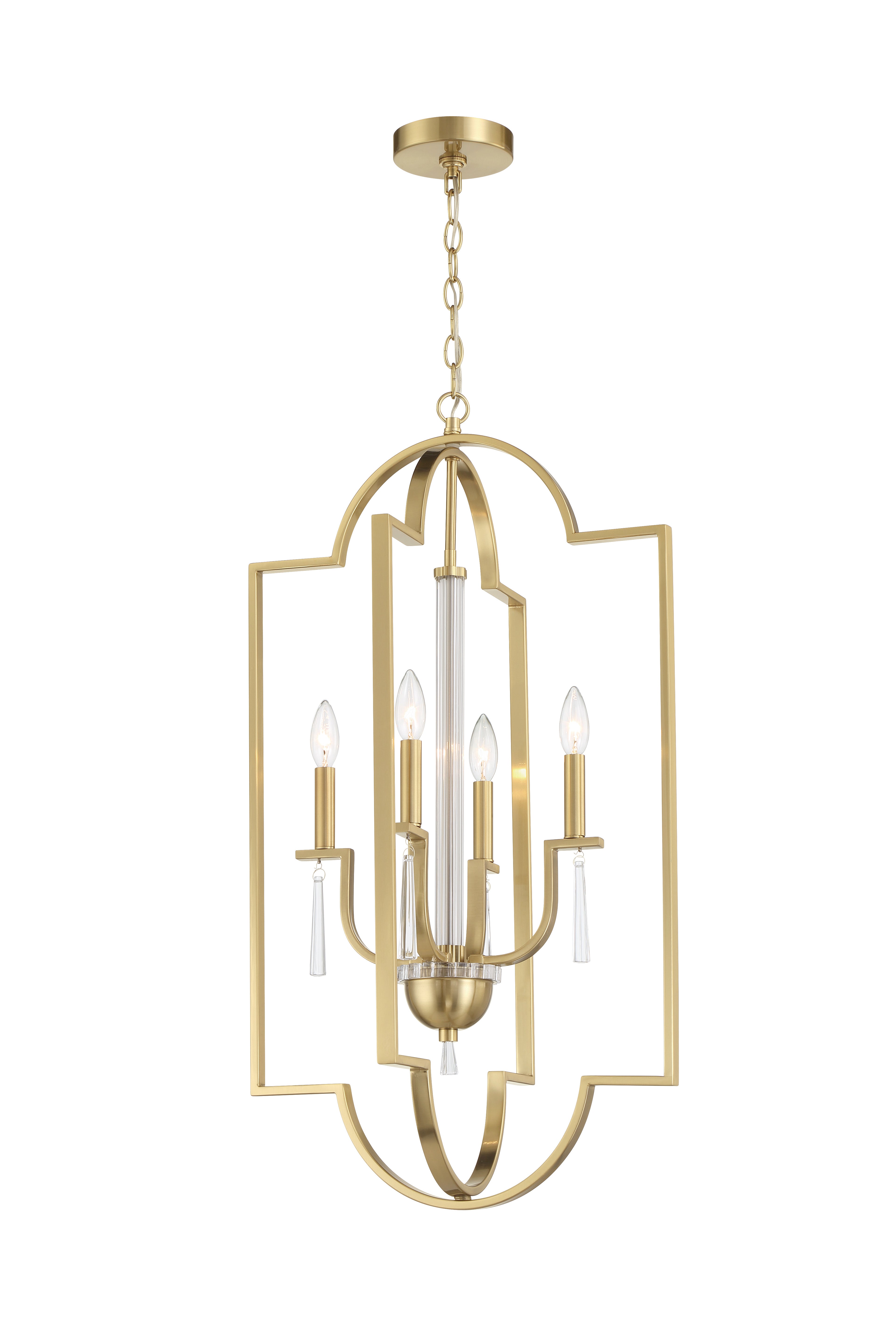 satin brass ceiling mount