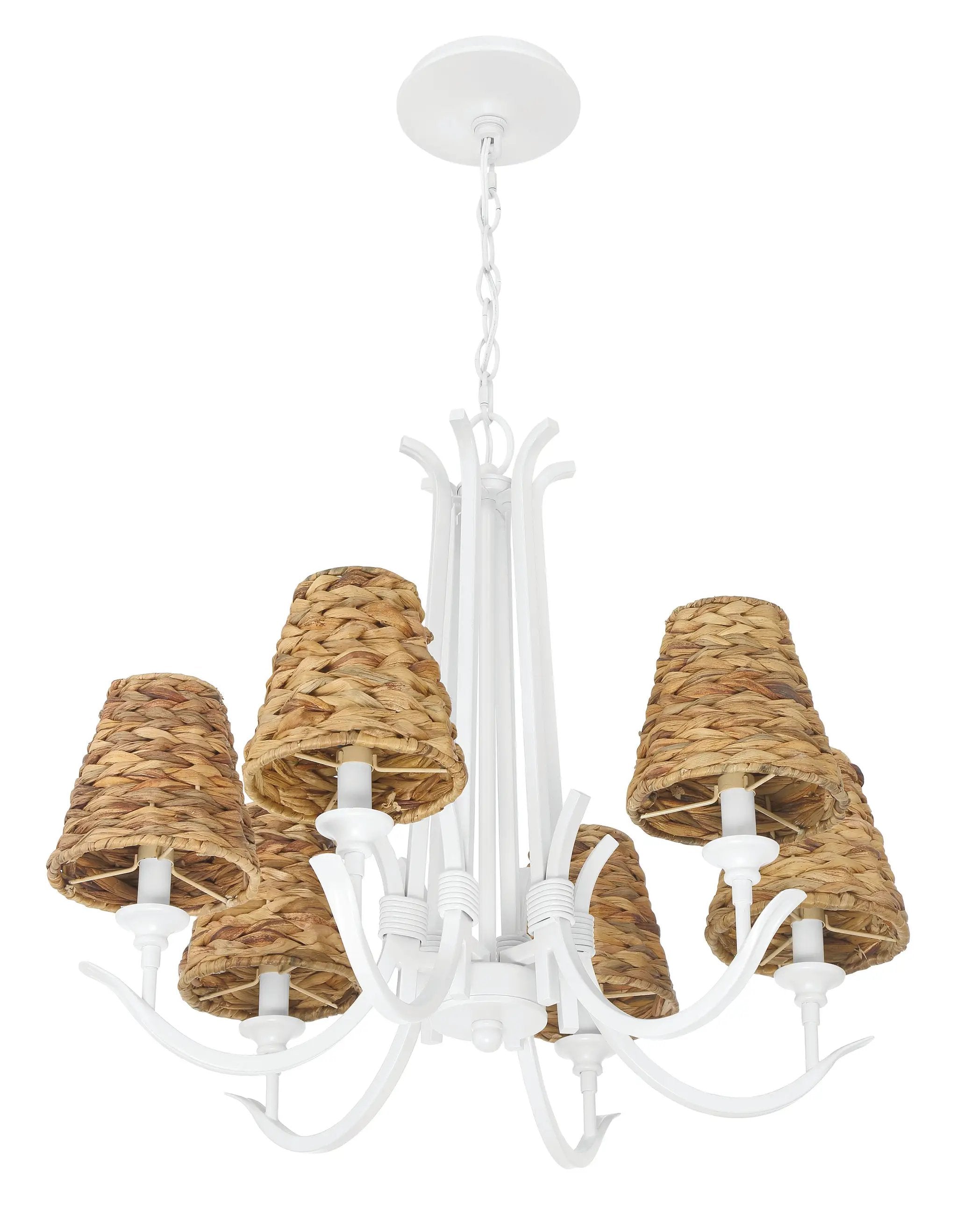 matte white chandeliers