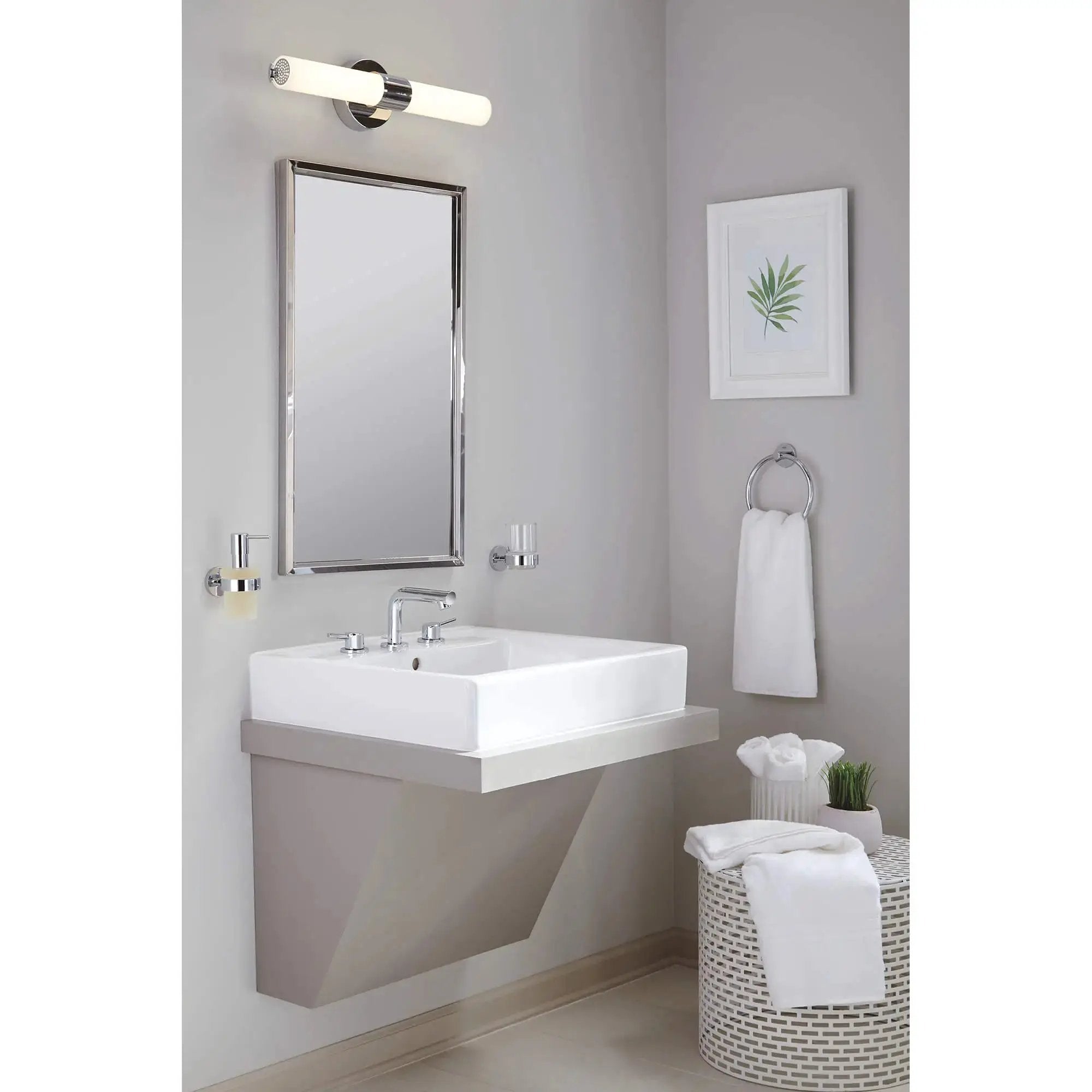 chrome bathroom faucet