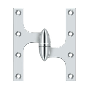 polished chrome hinge