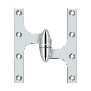 polished chrome hinge
