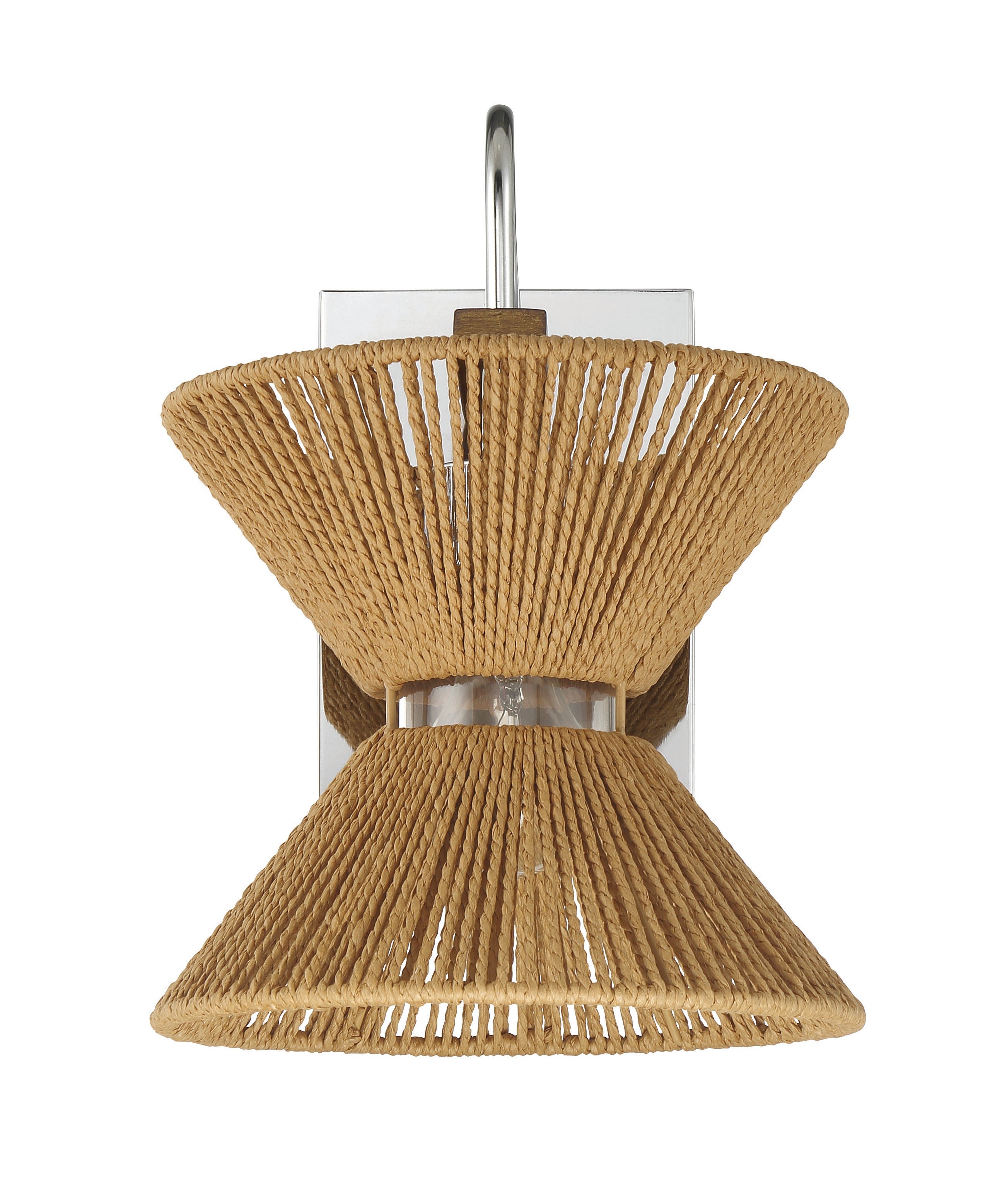 chrome/walnut wall sconces