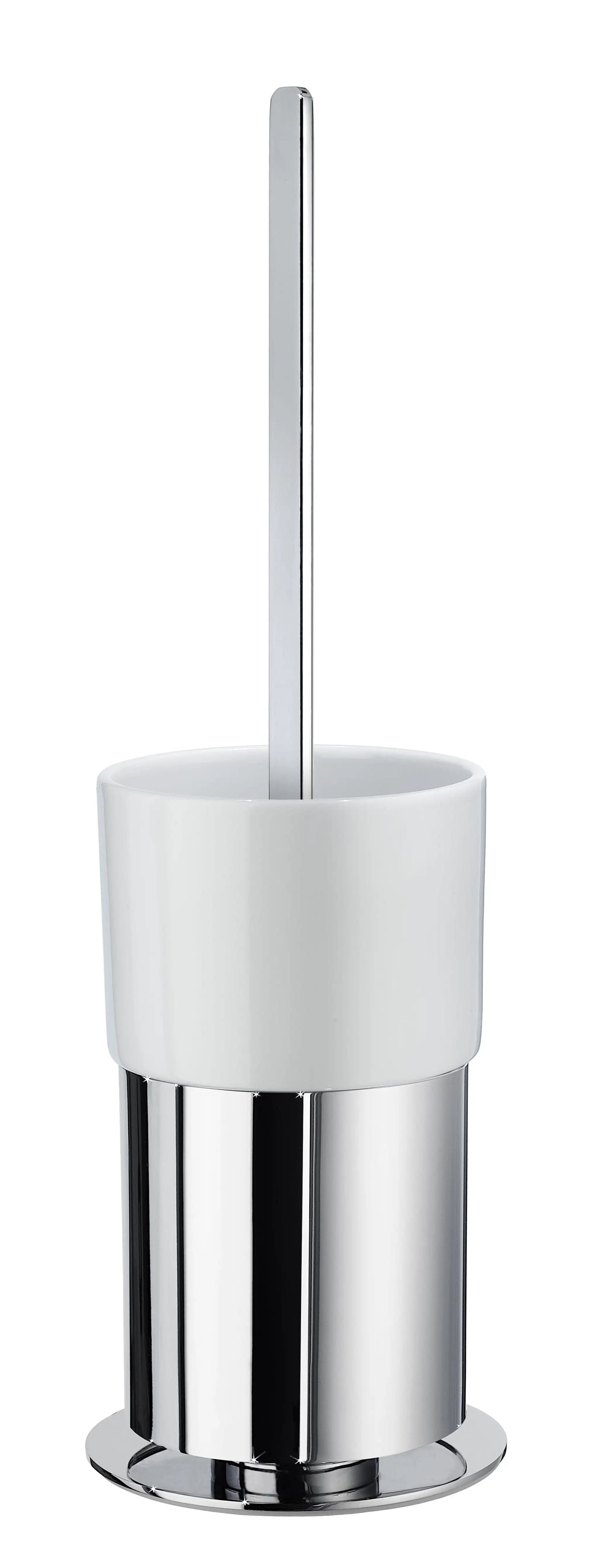 polished chrome toilet brush