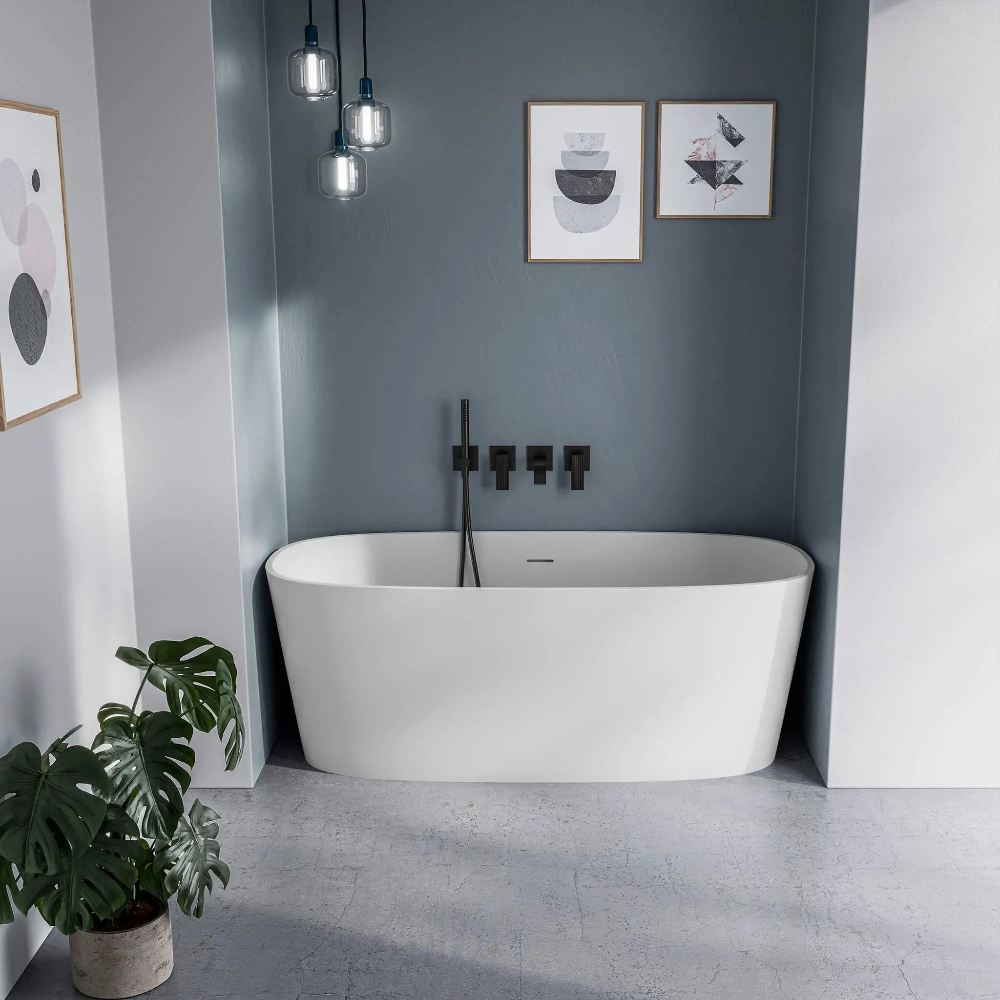white matte bathtub