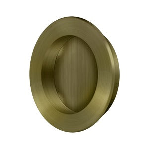 Deltana 2-3/8" Round Solid Brass Flush Pull by Deltana