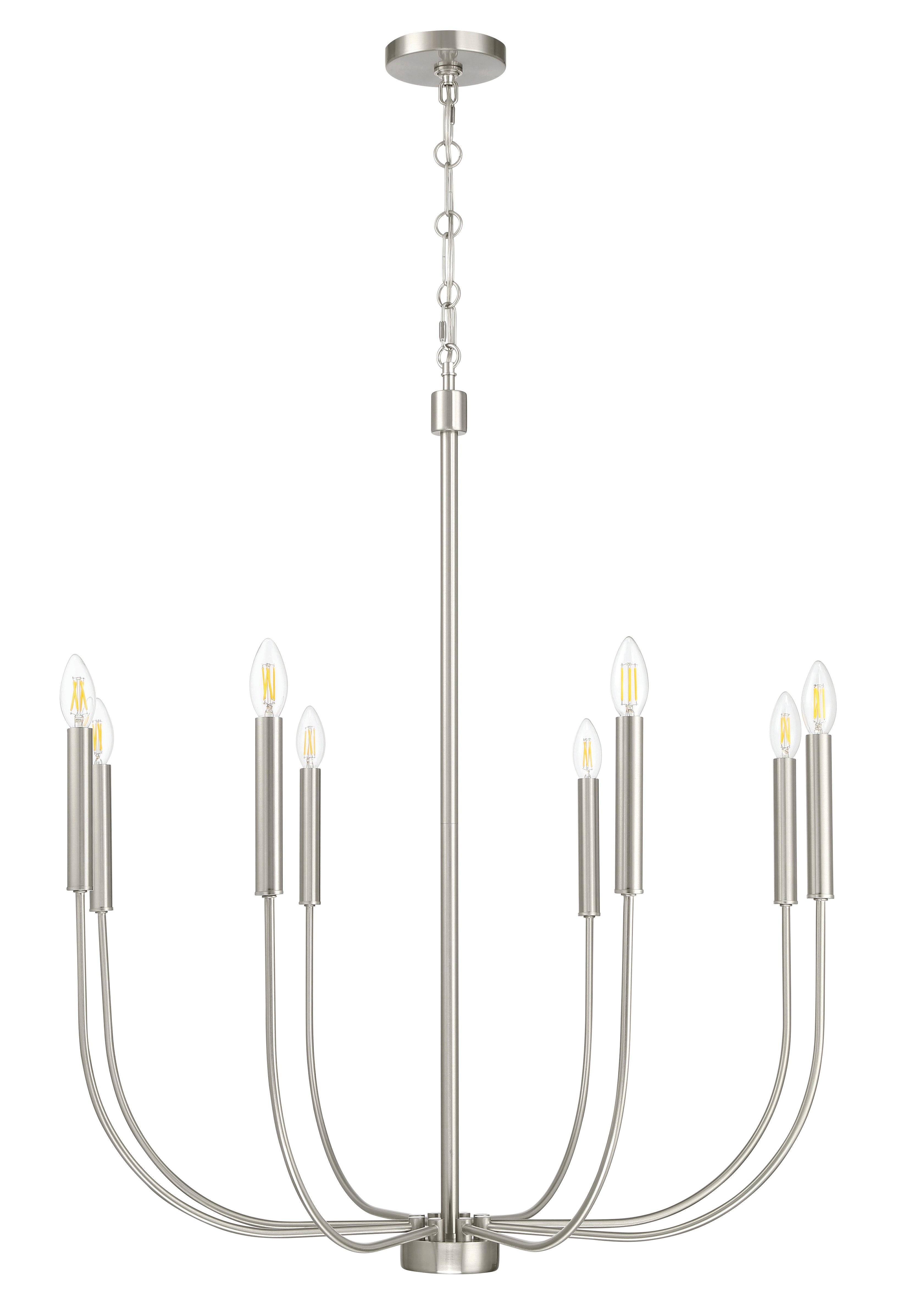 brushed polished nickel chandeliers