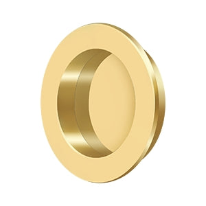 Deltana 2-3/8" Round Solid Brass Flush Pull by Deltana