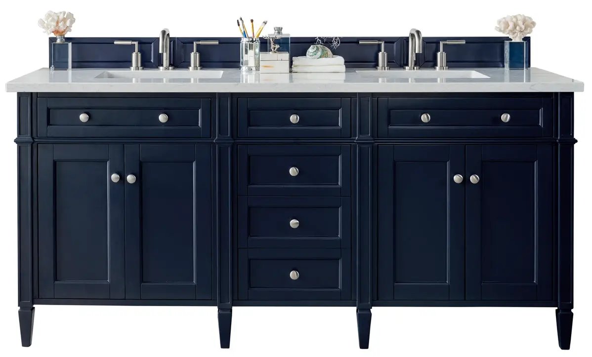 James Martin Brittany 72" Double Vanity Set - Victory Blue by James Martin Vanities