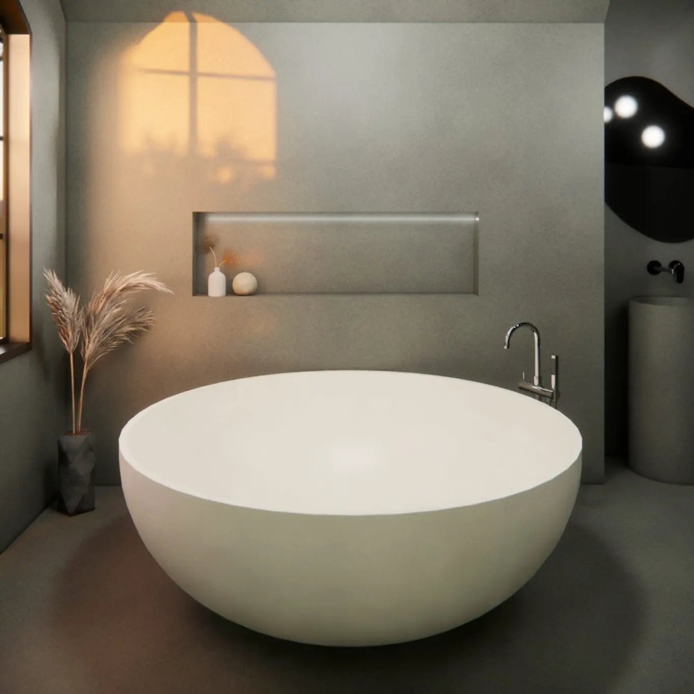 Balux Kopa 65 Concrete Freestanding Bathtub by Balux