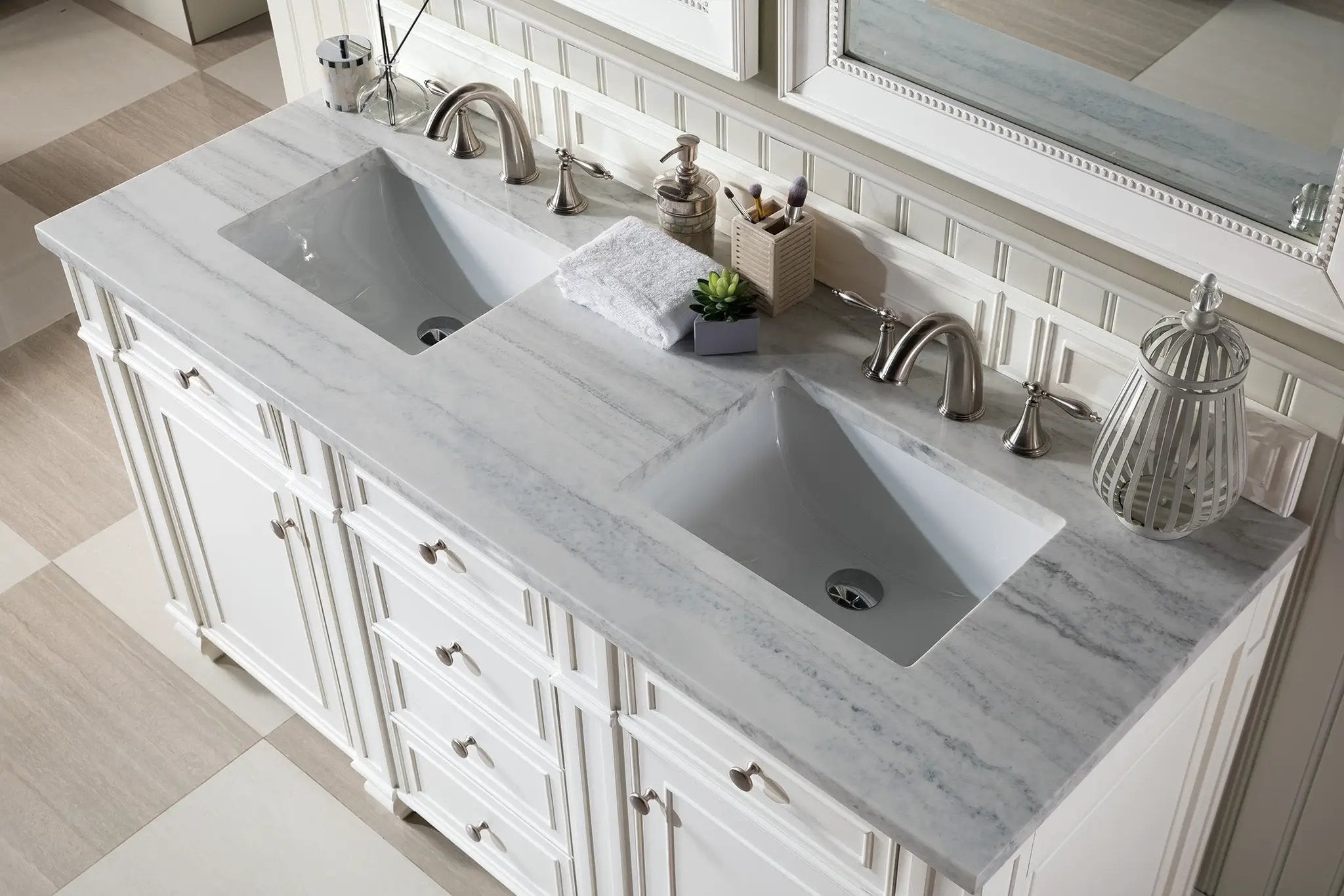 bright white vanity