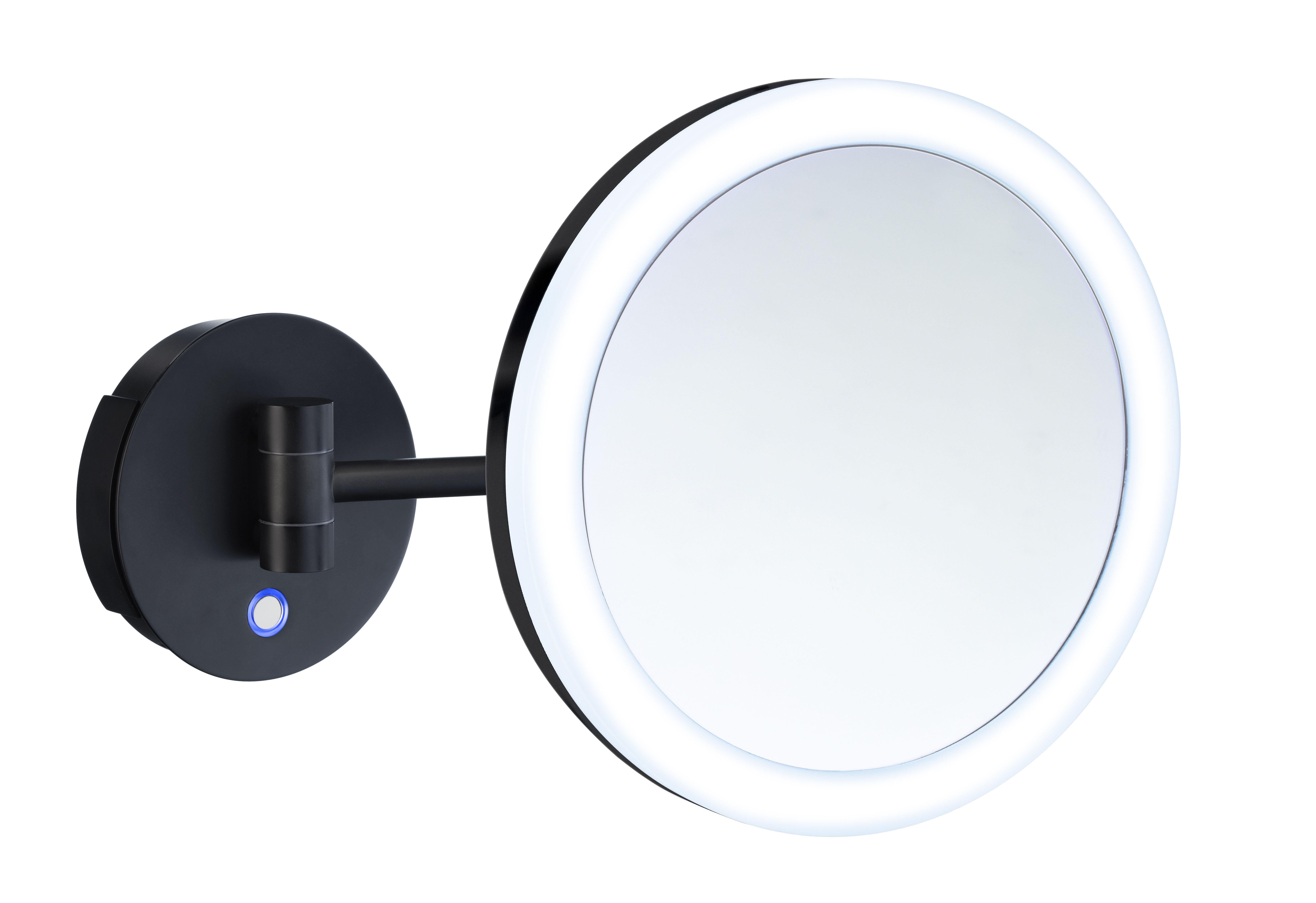 black make-up mirror