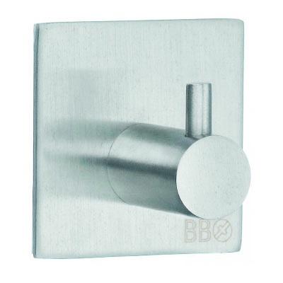 brushed stainless steel single hook