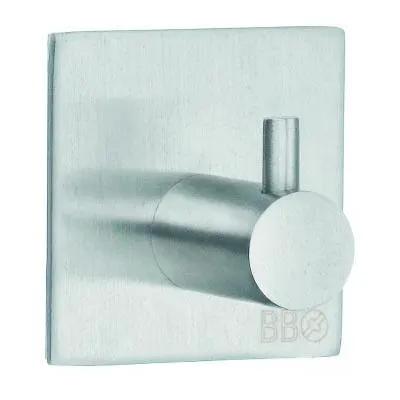 brushed stainless steel single hook