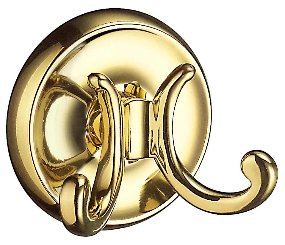 polished brass towel hook