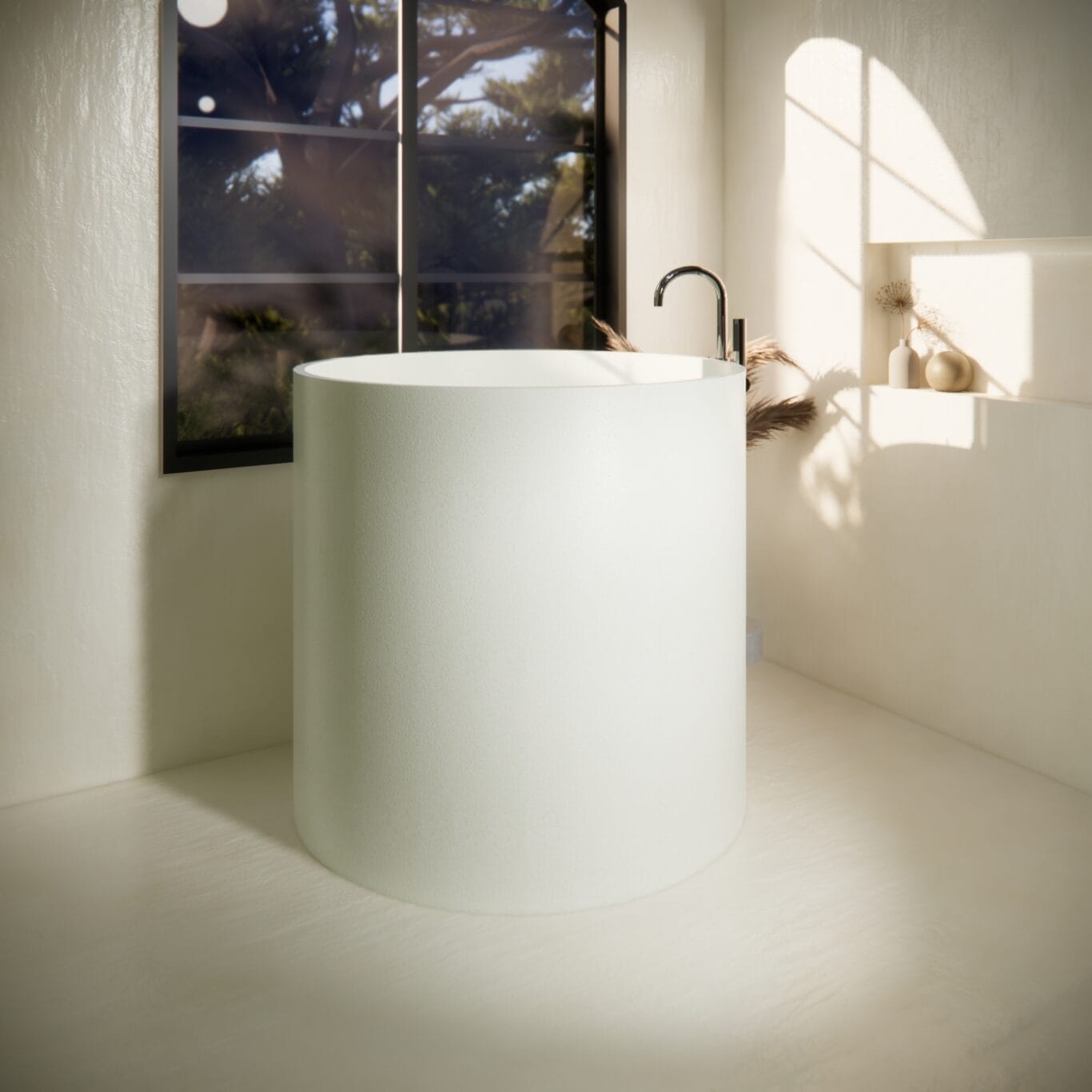 Balux Saka Concrete Freestanding Bathtub