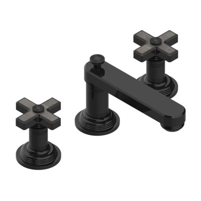 THG Paris West Coast with Guilloché Decor Widespread Lavatory Set with Drain by THG Paris