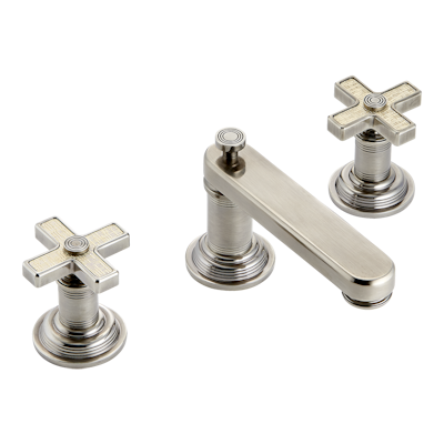 THG Paris West Coast with Guilloché Decor Widespread Lavatory Set with Drain by THG Paris