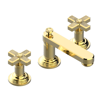 THG Paris West Coast with Guilloché Decor Widespread Lavatory Set with Drain by THG Paris