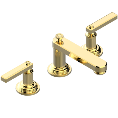 THG Paris Grand Central Metal with Lever Handles Widespread Lavatory Set with Drain by THG Paris