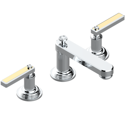 THG Paris Grand Central Metal with Lever Handles Widespread Lavatory Set with Drain by THG Paris