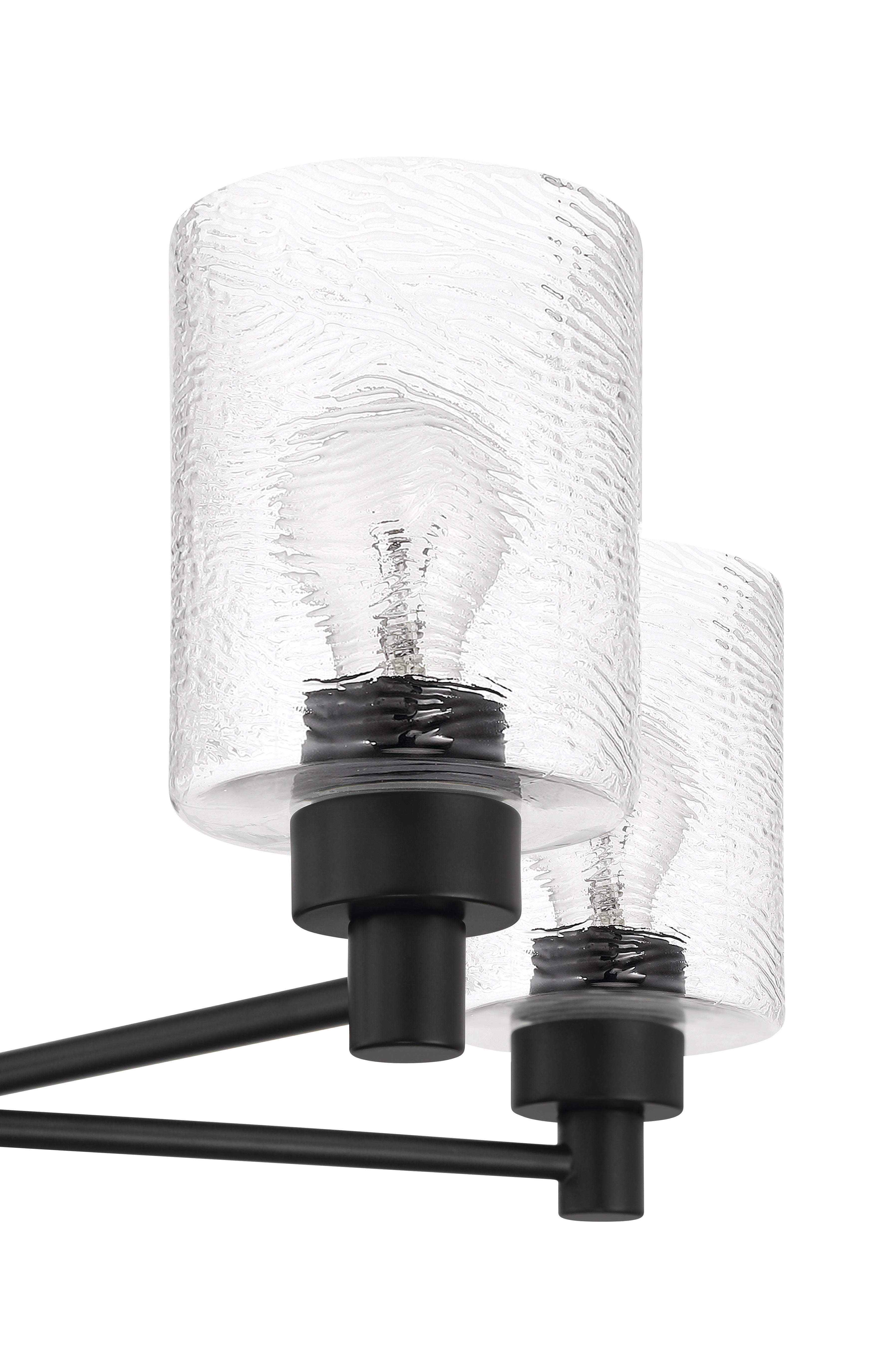 flat black chandeliers