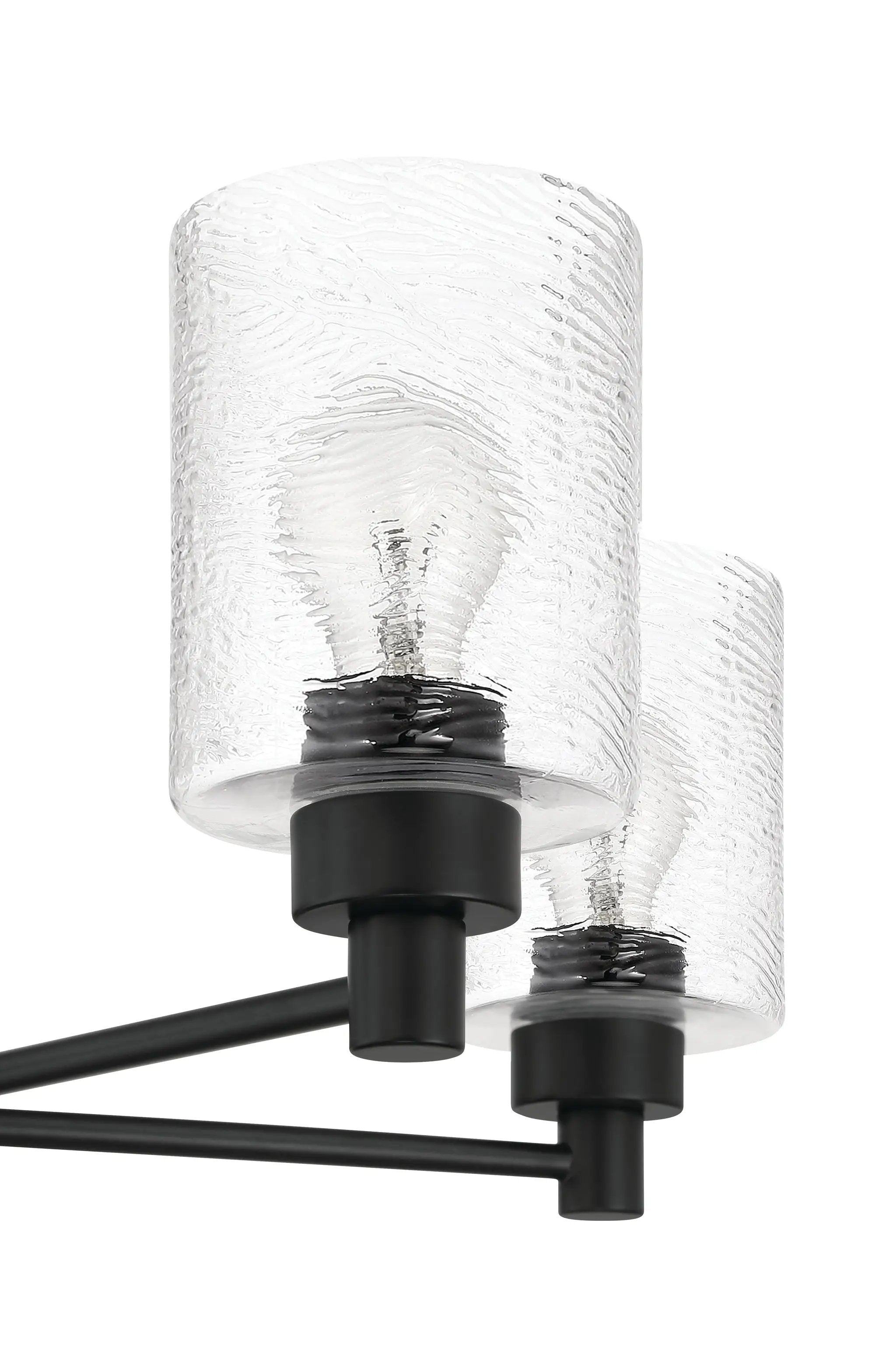 flat black chandeliers